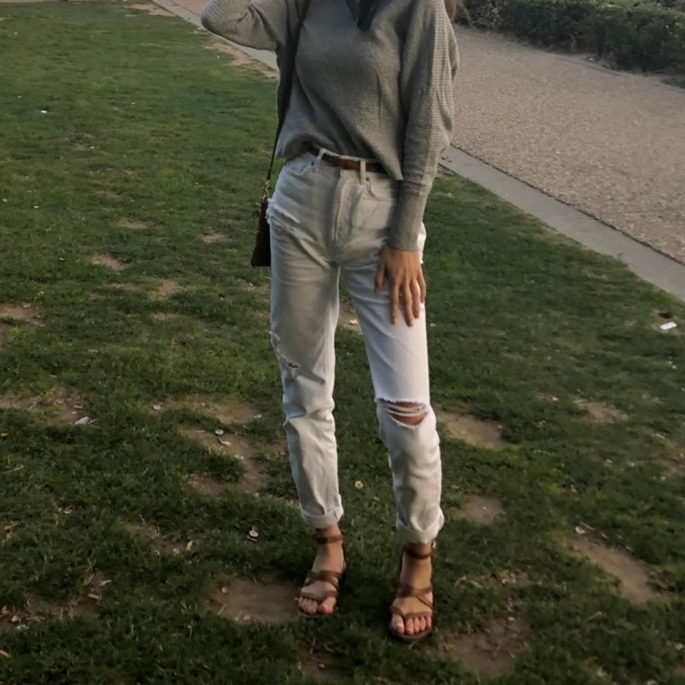 BDG White Distressed High Waisted Jeans Urban Outfitters